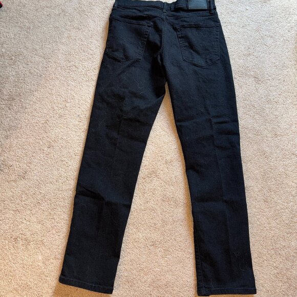 NWOT Men's Lucky Brand 410 Black Athletic Straight Fit Jeans 33x34 - Picture 2 of 7